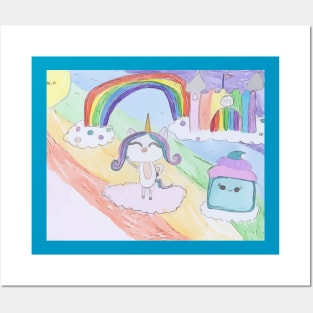 AriCorn88 Rainbow Castle Unicorn Posters and Art